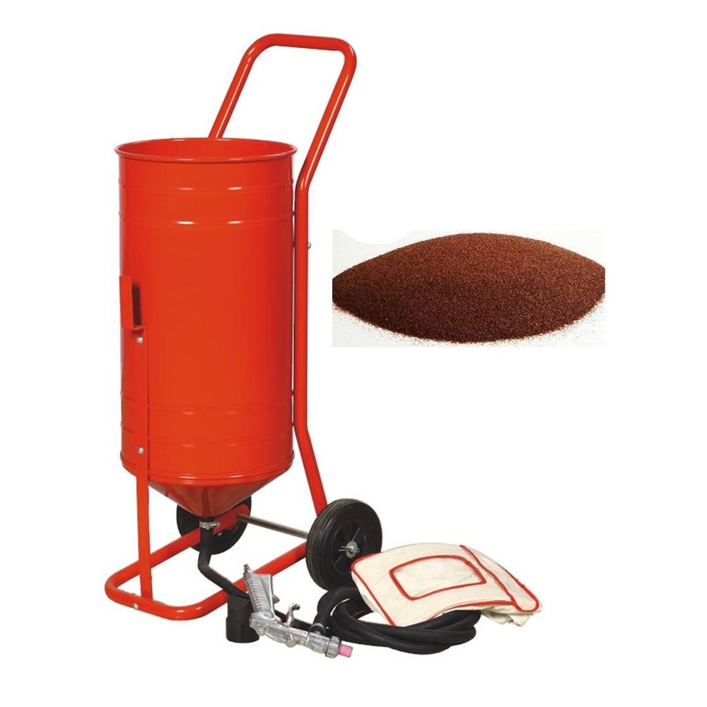 Sableuse Aérogommeuse mobile sur Roulettes 56 70L