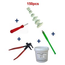 Kit 150 Plombs Masses d'Equilibrage à  Frapper 5 à  30gr + Tire Valve + Démonte Obus + Graisse Pneu + Pince