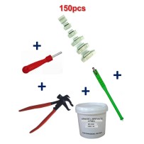 Kit 150 Plombs Masses d'Equilibrage à  Frapper 5 à  30gr + Tire Valve + Démonte Obus + Graisse Pneu + Pince
