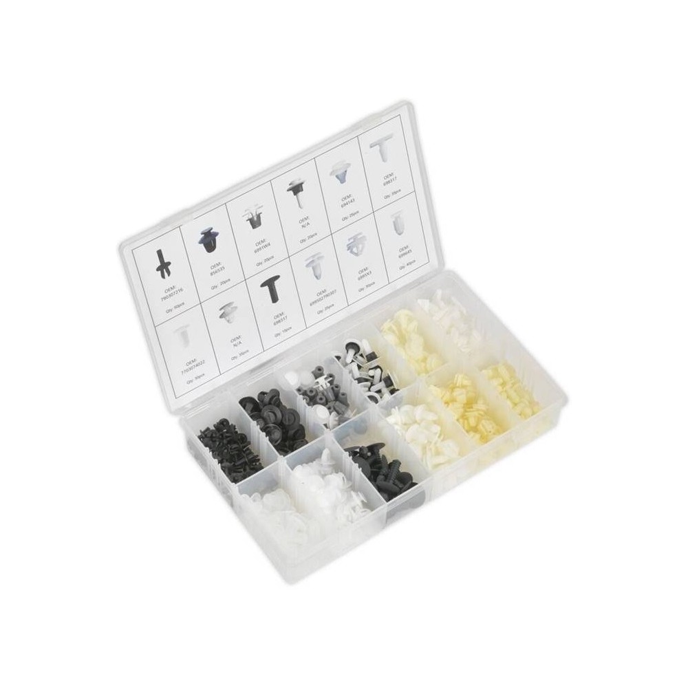 Coffret 345 Clips Agrafes de Fixation Auto PSA PEUGEOT CITROEN