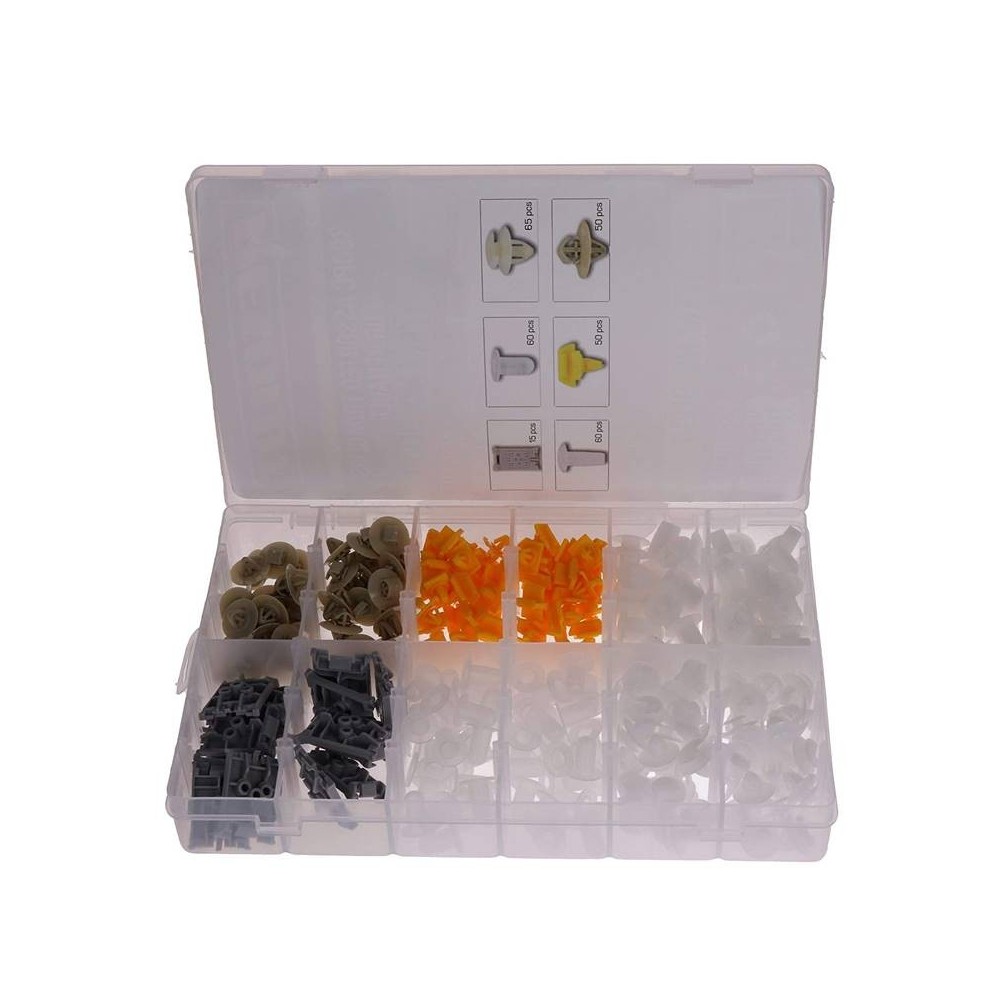 Coffret Assortiment de 300 Clips Agrafes de Fixation Auto RENAULT