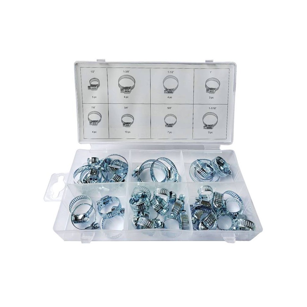 Coffret Assortiment de 40 Colliers de Serrage