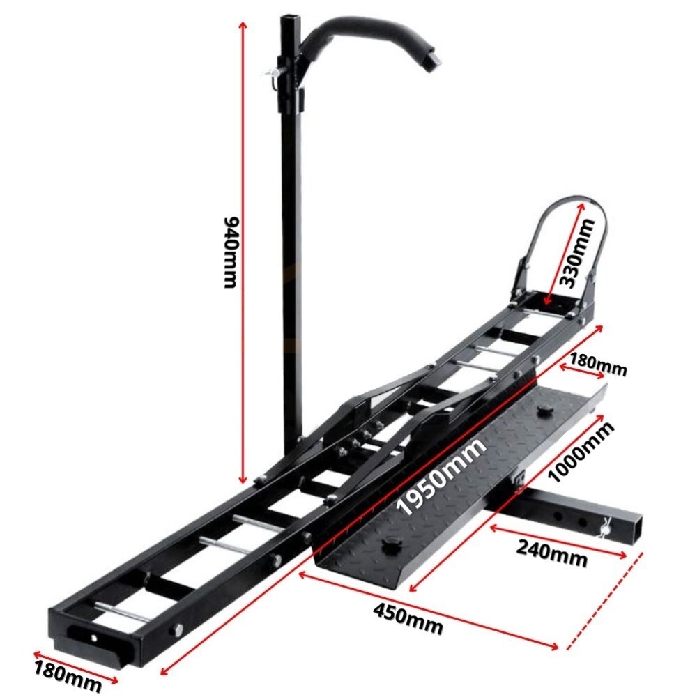 Porte-Moto Attelage Scooter avec Rampe de chargement 227kg