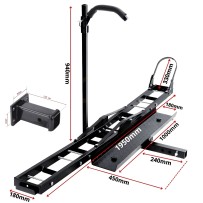 Porte-Moto Attelage Scooter avec Rampe de chargement 227kg + Adaptateur 2'' 85x45mm