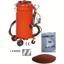 Sableuse Aérogommeuse mobile sur Roulettes 56,70L
