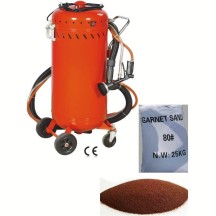 Sableuse Aérogommeuse mobile sur Roulettes 56,70L
