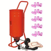 Sableuse Aérogommeuse mobile sur Roulettes 56 70L