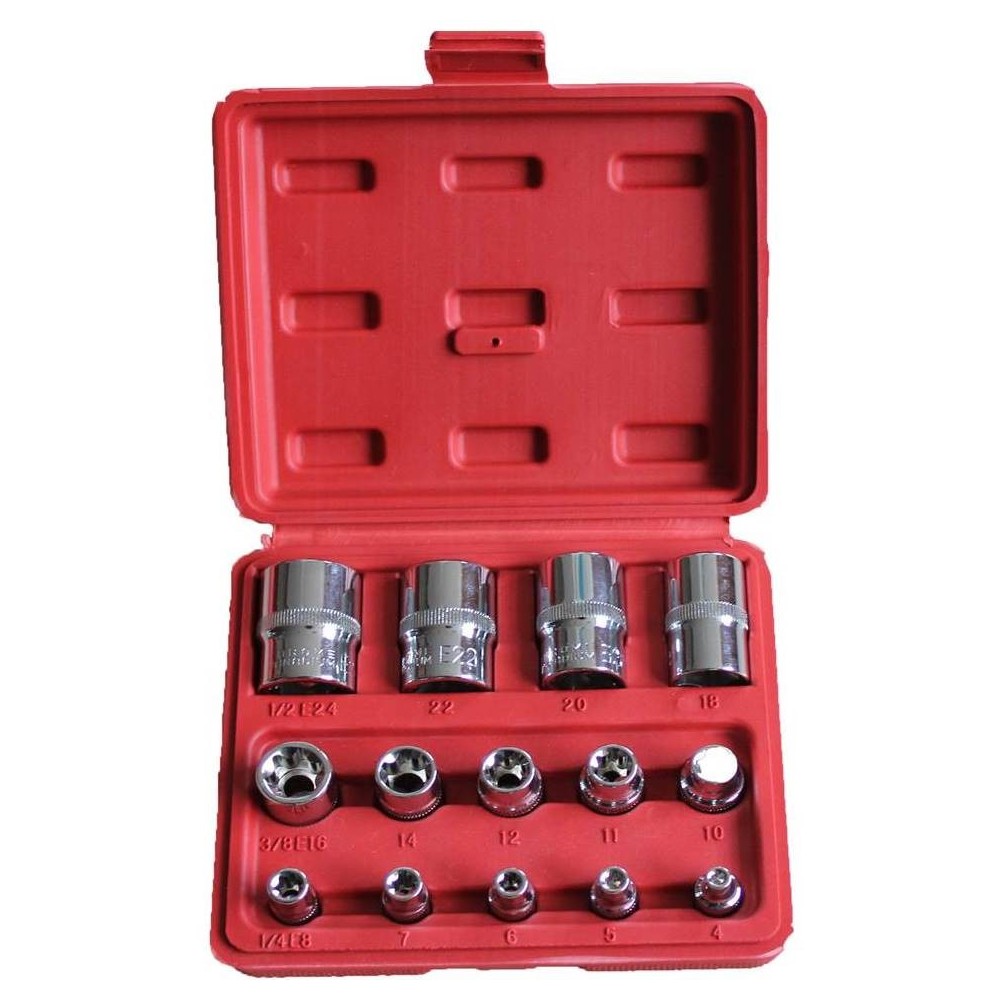 Coffret 14 Douilles Torx Femelles Embouts