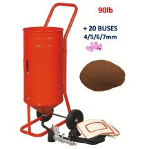 Sableuse Aérogommeuse mobile sur Roulettes 56 70L