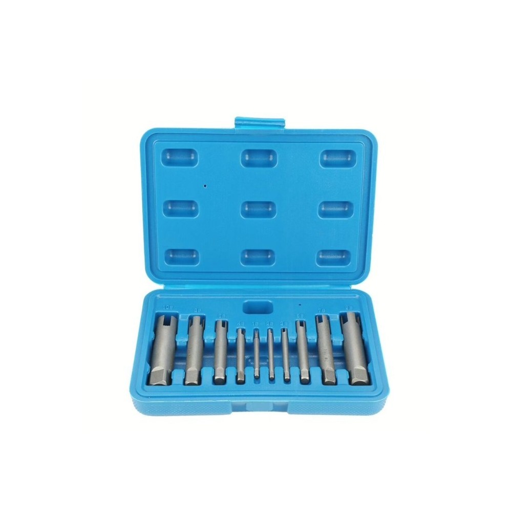 Coffret de 10 Extracteurs de Tarauds cassés et Vis à Tête cassées