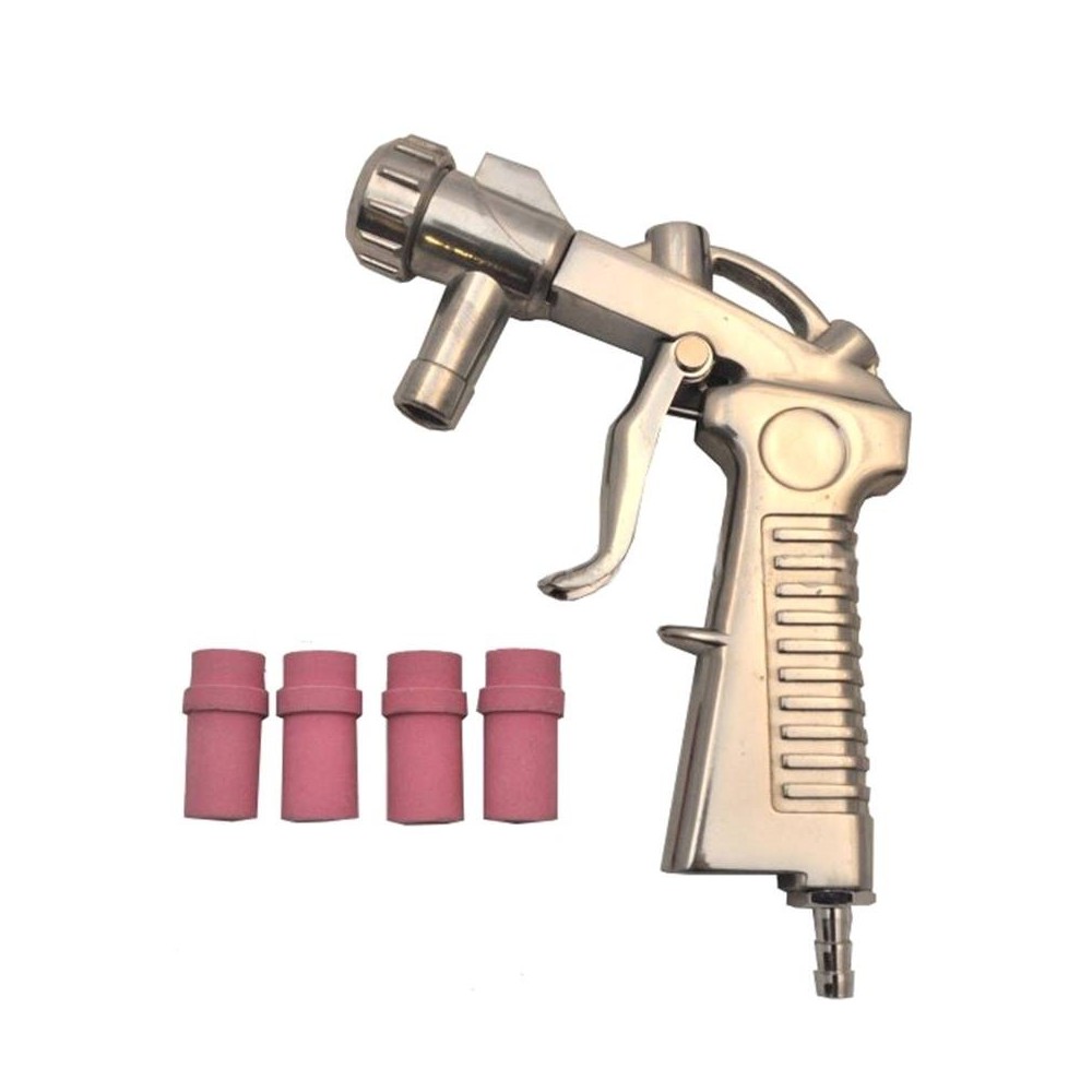 Pistolet sablage aérogommage Sableuse Aérogommeuse Microbilleuse Cabine de Sablage + 4 buses