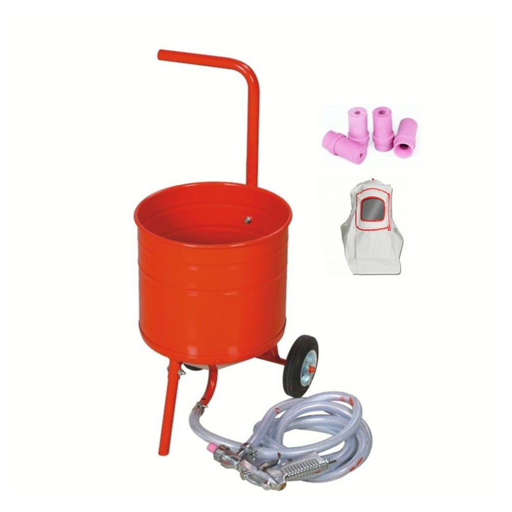 Sableuse Aérogommeuse mobile sur Roulettes 31,50L 50lb 23kg