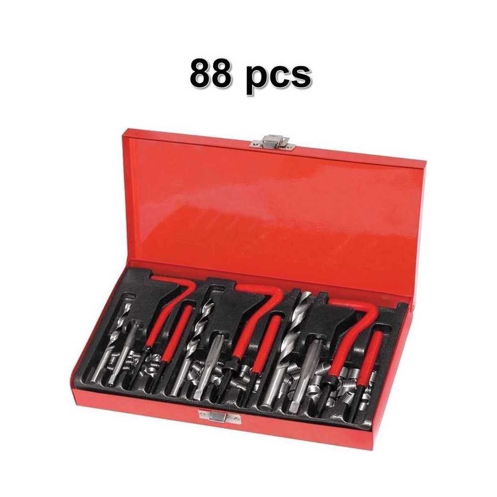 Kit Réparation Filetage HELICOIL 88 pièces M6 M8 M10