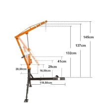 Grue de levage hydraulique pick up 0,5T + Adaptateur