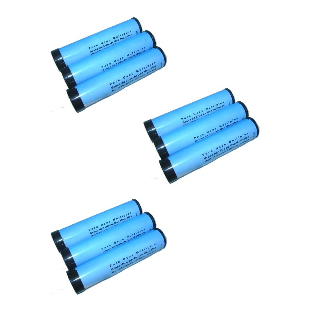 Lot de 9 Cartouches Recharges 85 gr pour Pompe à Graisse de 200 cc