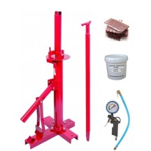 Démonte Pneu manuel Auto 13 à + 1 Pistolet de Gonflage + 60 Mèches Pneu + Graisse 1kg