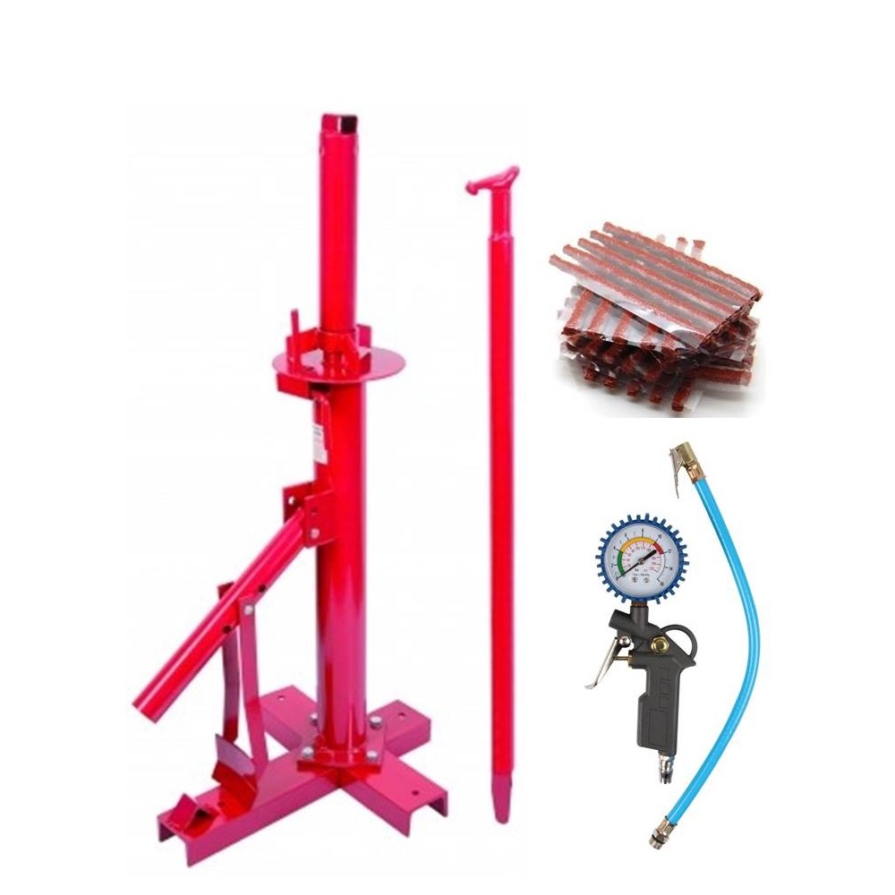 Démonte Pneu manuel Auto 13 à  21" - utilitaires -quad - 4x4 + 1 Kit Réparation pneu tubeless + 1 Pistolet de gonflage