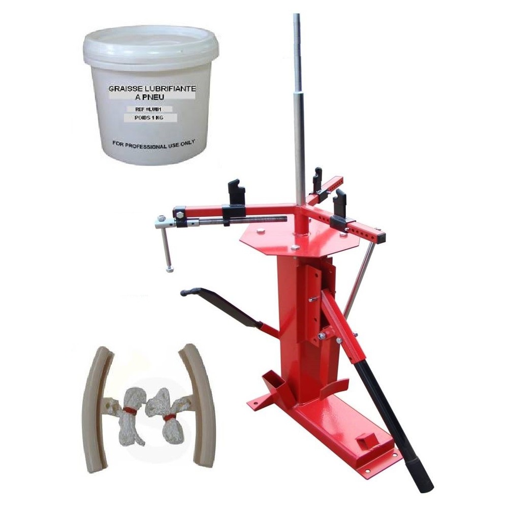 Démonte Pneu manuel Auto Moto jusqu'à + 2 Protections Jante + GRAISSE Pneu 1kg