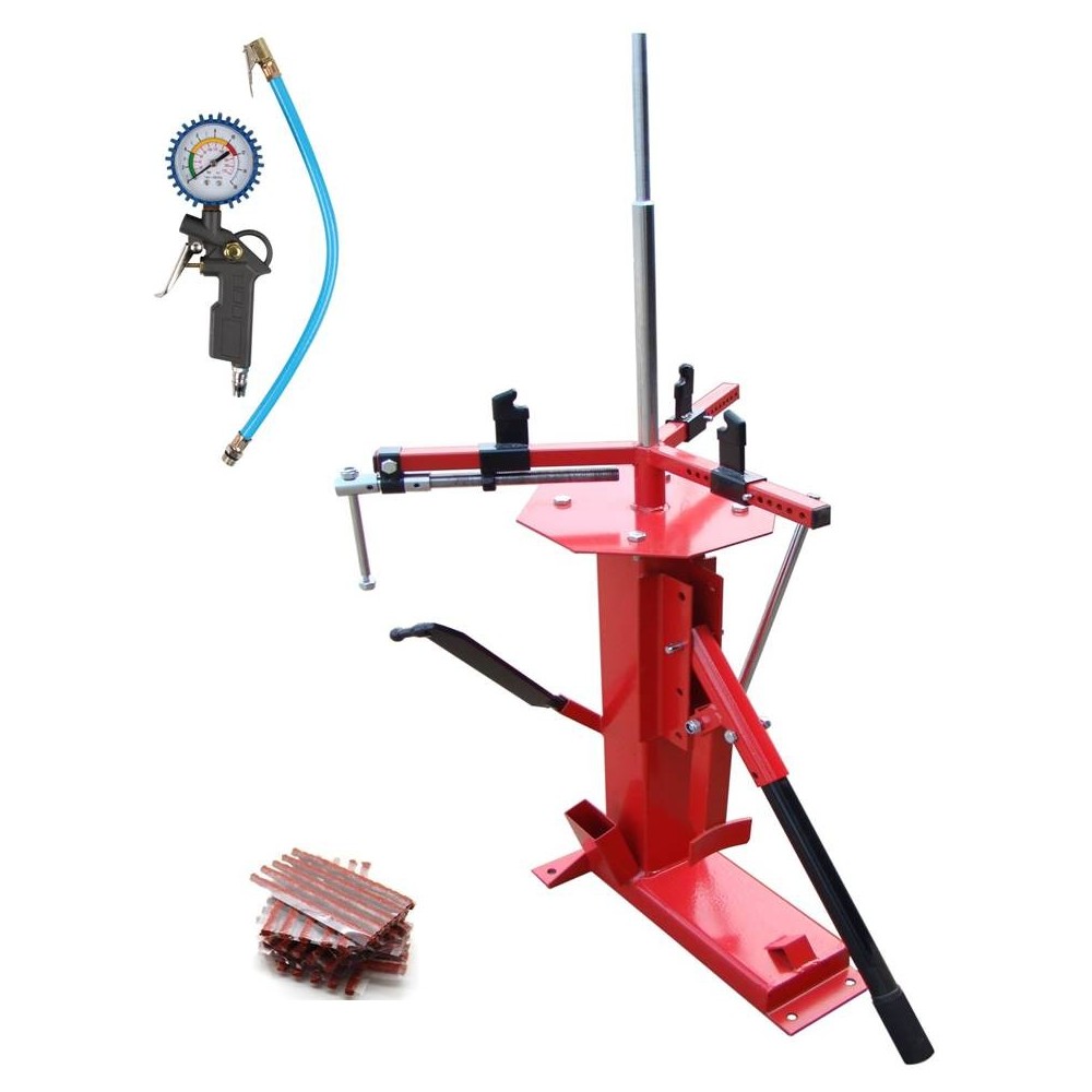 Démonte Pneu manuel Auto Moto jusqu'à 21" + 1 Pistolet de Gonflage + 60 Mèches Pneu