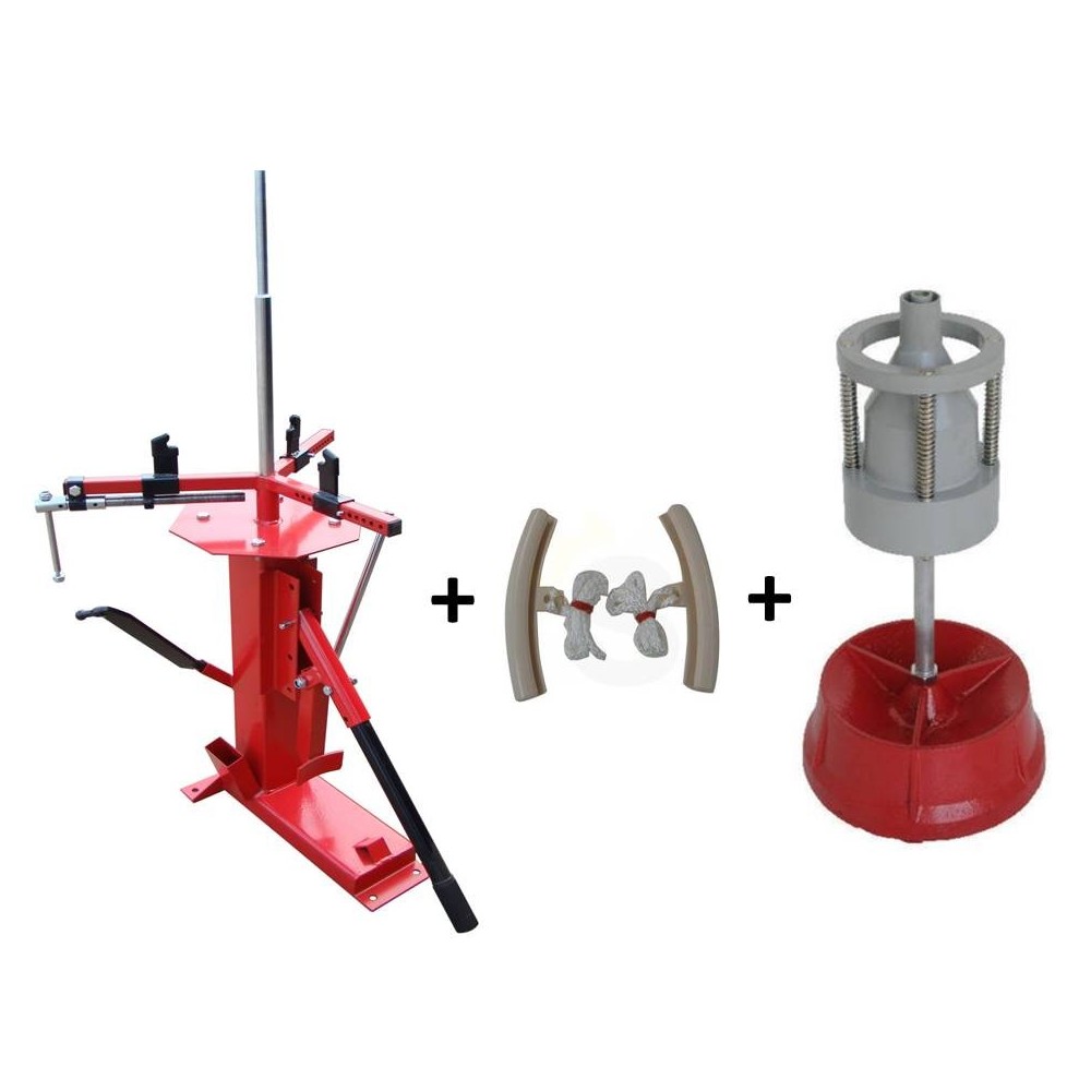Démonte Pneu manuel Auto Moto jusqu'à 21'' + Equilibreuse de Roue manuelle portable + 2 Protèges Jante
