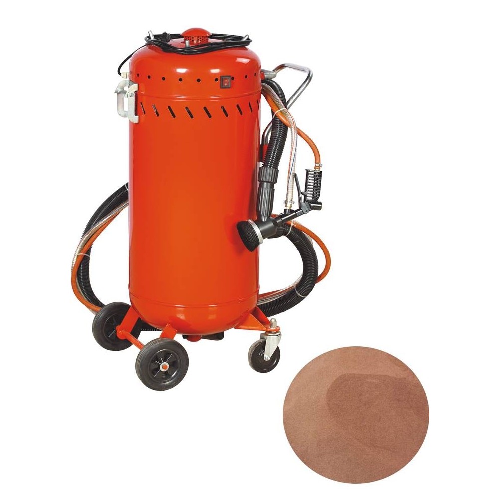 Combiné Sableuse Aérogommeuse Aspirateur mobile 106L