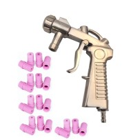 Pistolet sablage aérogommage pour Sableuse Aérogommeuse Microbilleuse Cabine de Sablage + 20 Buses
