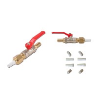 Robinet Vanne Porte-Buse 3/8 pour Sableuse Aérogommeuse + 8 Buses Céramique blanches