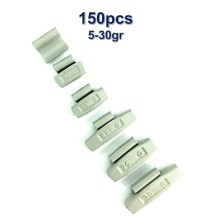150 Plombs Masses d'Equilibrage à  Frapper Poids pour Jantes Acier 5-30g