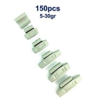 150 Plombs Masses d'Equilibrage à  Frapper Poids pour Jantes Acier 5-30g
