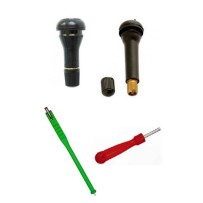 Kit 100 Valves TR413 et TR414 + Tire Valve + Démonte Obus