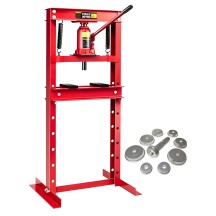 Presse Hydraulique d'Atelier 12T + 9 Adaptateurs Roulement Presse