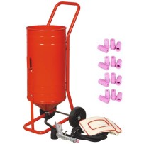 Sableuse Aérogommeuse mobile sur Roulettes 56,70L 90lb 41kg + 20 Buses