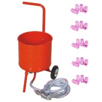 Sableuse Aérogommeuse mobile sur Roulettes 31,50L 50lb 23kg + 20 Buses