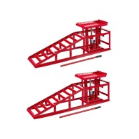 Paire de Rampes de Levage Hydraulique 2T Rampe d'Accès Réglable Véhicule 240-420mm