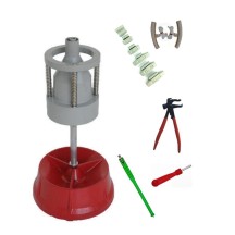 Equilibreuse de Roue Manuelle Portable + 100 Barrettes Plombs Masses Adhésifs 4x5g+4x10g