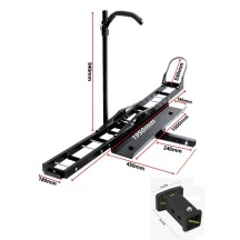 Porte-Moto Attelage Scooter avec Rampe de chargement 227kg + Adaptateur 2'' 85x55mm